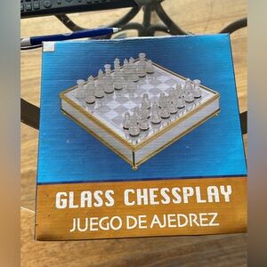 Glass chess set